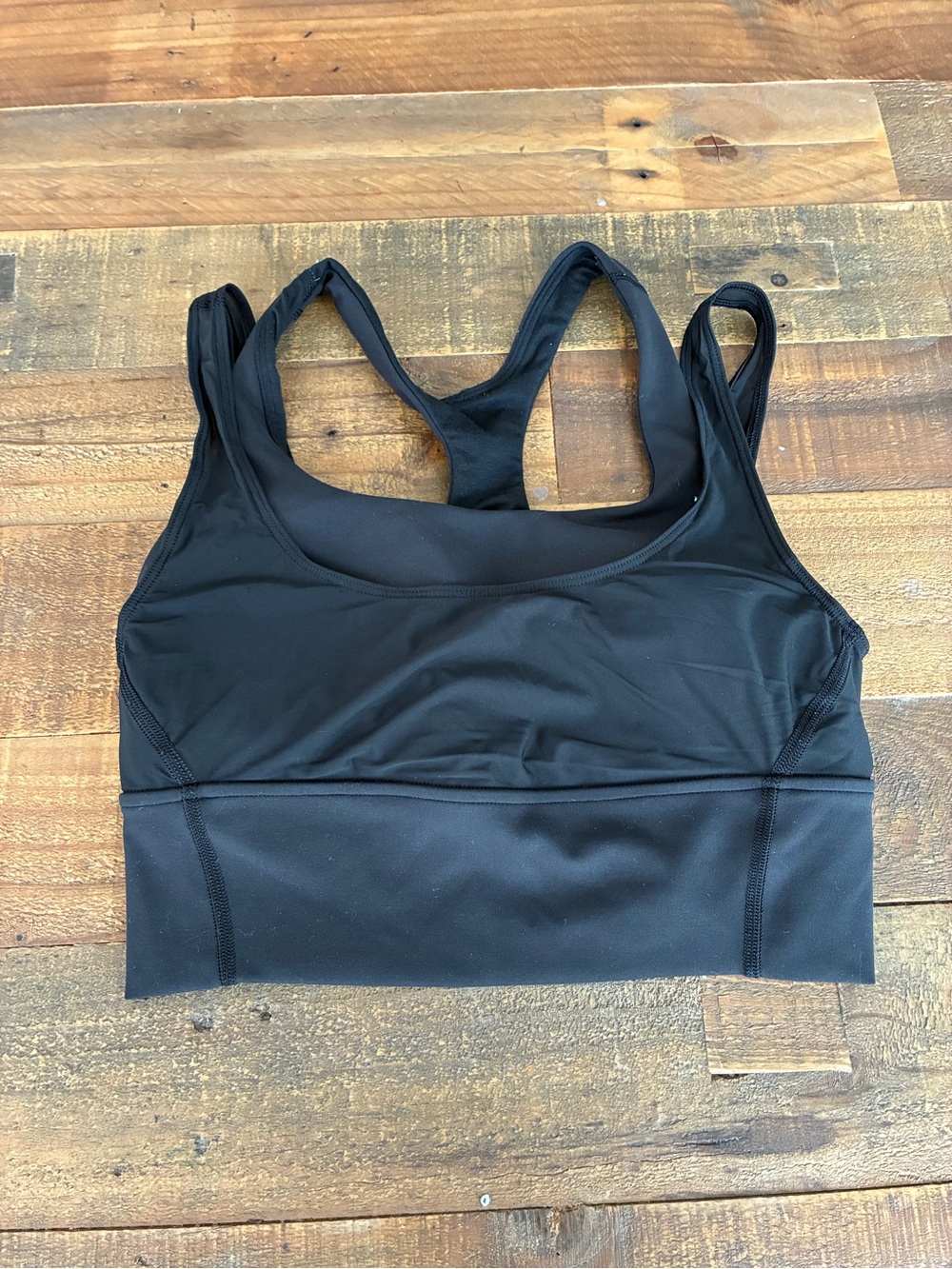 Lululemon Black Double Racerback Longline Sports Bra